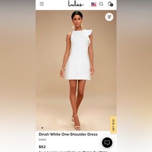 Dinah White One-Shoulder Dress - Lulu’s